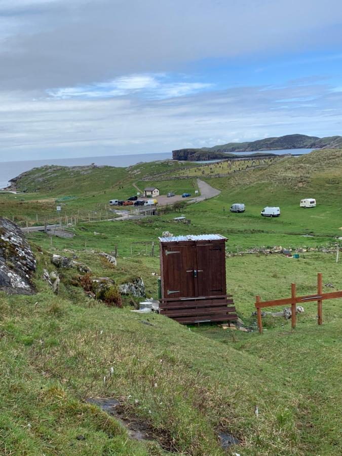 Eco Crofters Wagon By The Beach Oldshoremore Kültér fotó